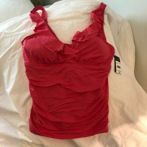 NWT Ralph Lauren Pink Ruffle Tankini